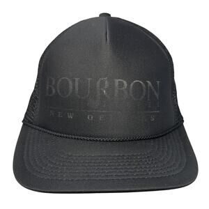 Bourbon New Orleans Snapback Rope Trucker Hat Black One Size Falcon